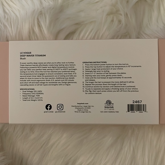 🆕 L’ange Le Vogue Triple Titanium Deep Waver (Free Gift with Purchase) - Picture 6 of 9